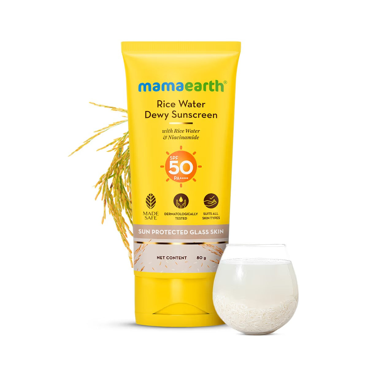 Mamaearth Rice Water Dewy Sunscreen SPF 50 – Honest Review for Glowing Skin