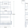 Decorlay Metal Self-Adhesive Fridge Side Rack - Multi-Layer Floating Shelf, Tissue Holder & Kitchen Organizer