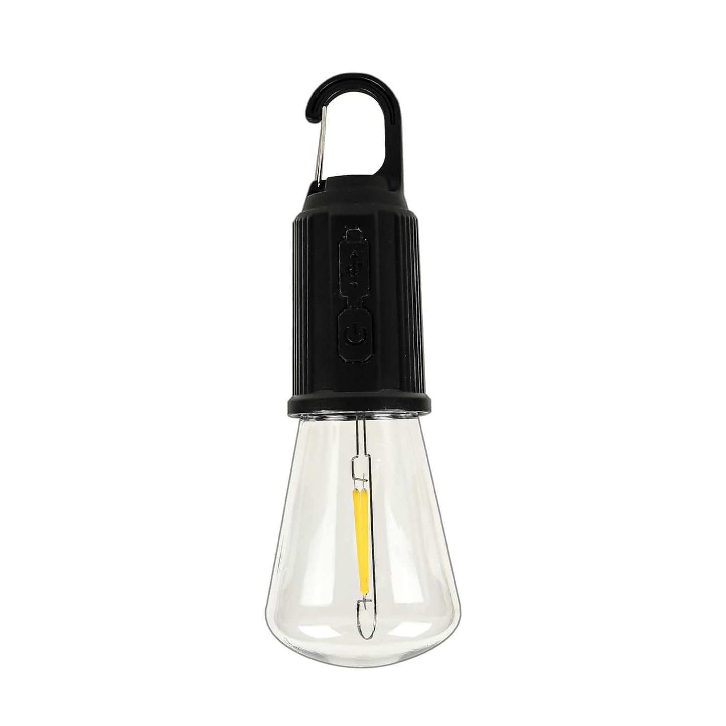 Solar Rechargeable Camping Light Bulb - USB-C, 3 Modes Warm White, Hanging Tent Lamp for Hiking & Emergencies