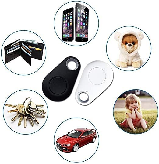 GPS Smart Tracker Key Finder - Anti-Lost Locator for Keys, Pets, Kids, Luggage, Wallets with Alarm & Selfie Remote