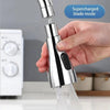 3 Modes Kitchen Sink Faucet | Stainless Steel | Polished Chrome | Adjustable Flow Rate