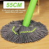 Self-twisting Water Rotating Mop | 360° Rotating Microfiber Head | Adjustable Steel Handle