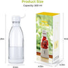 Portable Wireless Mini Blender Juicer – 400ml, 4-Blade Smoothie & Shake Maker