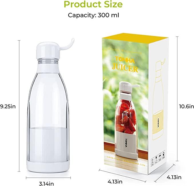 Portable Wireless Mini Blender Juicer – 400ml, 4-Blade Smoothie & Shake Maker