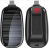 1500mAh Solar Power Bank Keychain - Portable Solar Charger with Carabiner, Type-C for Phones (Emergency Backup)