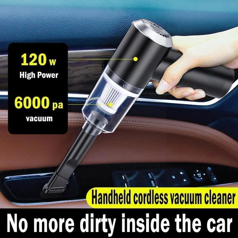 Powerful 3-in-1 Vacuum Cleaner for Car & Home – Compact, Cordless, Wet & Dry, Blower Function, Mini & Portable for Sofa, Dust, and Deep Cleaning - portable vacuum cleaner for car, bike and sofa