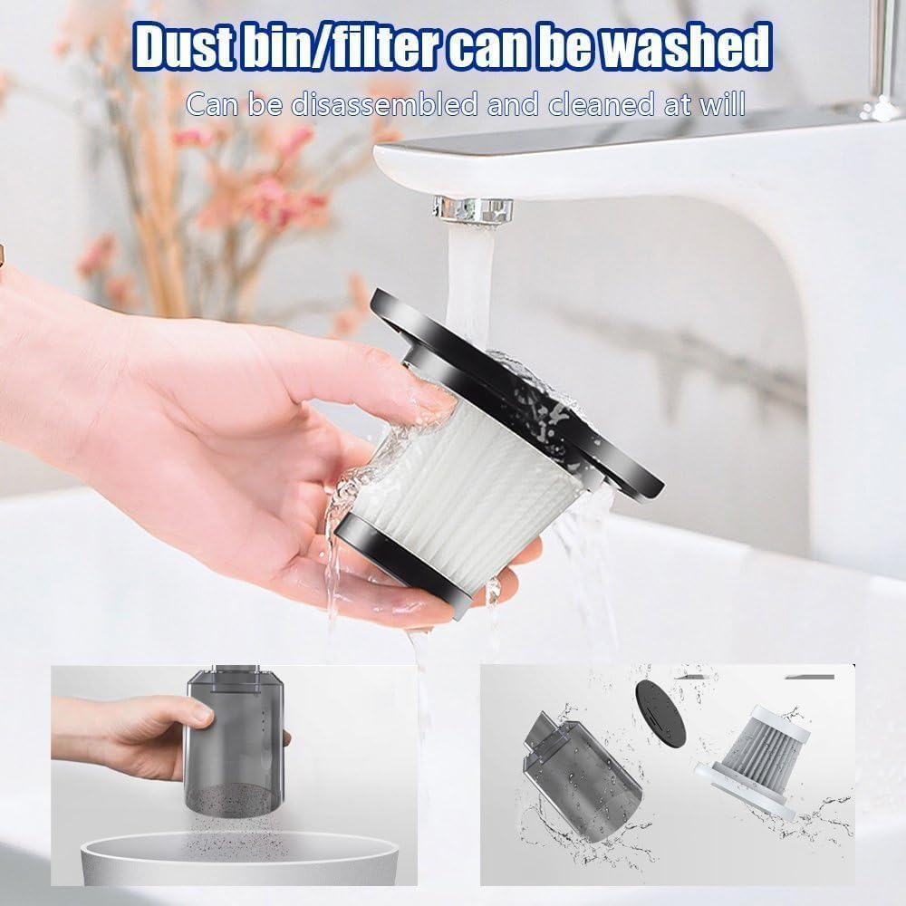 Powerful 3-in-1 Vacuum Cleaner for Car & Home – Compact, Cordless, Wet & Dry, Blower Function, Mini & Portable for Sofa, Dust, and Deep Cleaning - portable vacuum cleaner for car, bike and sofa