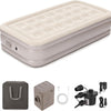 Twin Air Mattress with Built-in Cordless Pump - Removable Lithium Battery, Quick Self-Inflate, Portable for Camping, Guests, Home