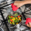 Heatproof Silicone Pot Grips – Non-Slip Holders for Hot Pans & Utensils (1 Set, Random Color)