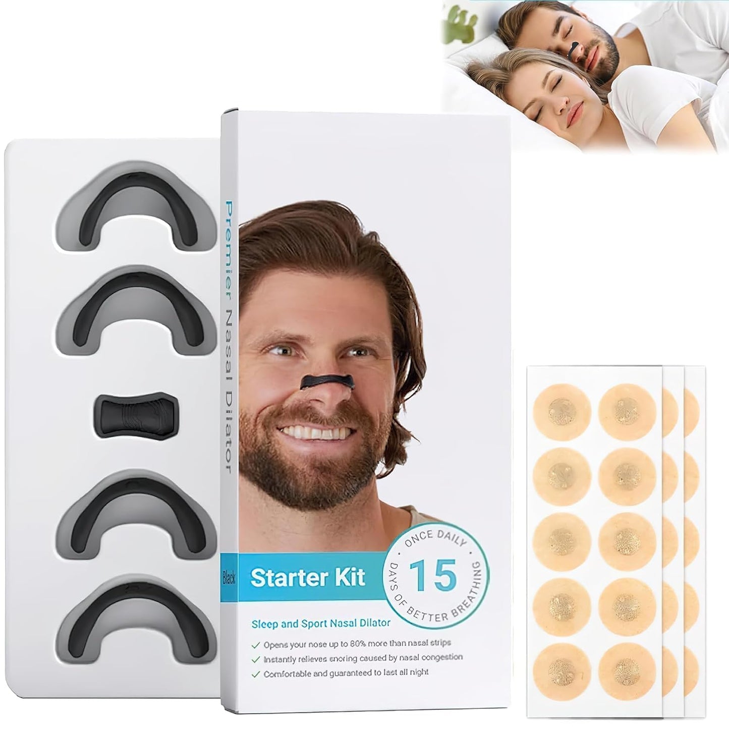 Magnetic Nasal Strips for Breathing | Anti Snoring Nose Clip