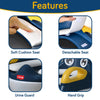 Foldable Commode Seat for Kids - Toddler Toilet Seat Adapter, Fits Standard Toilets, Boys & Girls 1+ Years (Yellow/Blue)