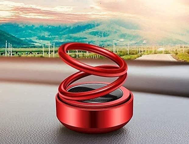 Solar Power Rotating Car/Room Air Freshener – Long Lasting French Organic Fragrance