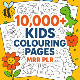 10,000+ Coloring Pages Mega Bundle PLR Kids & Adults