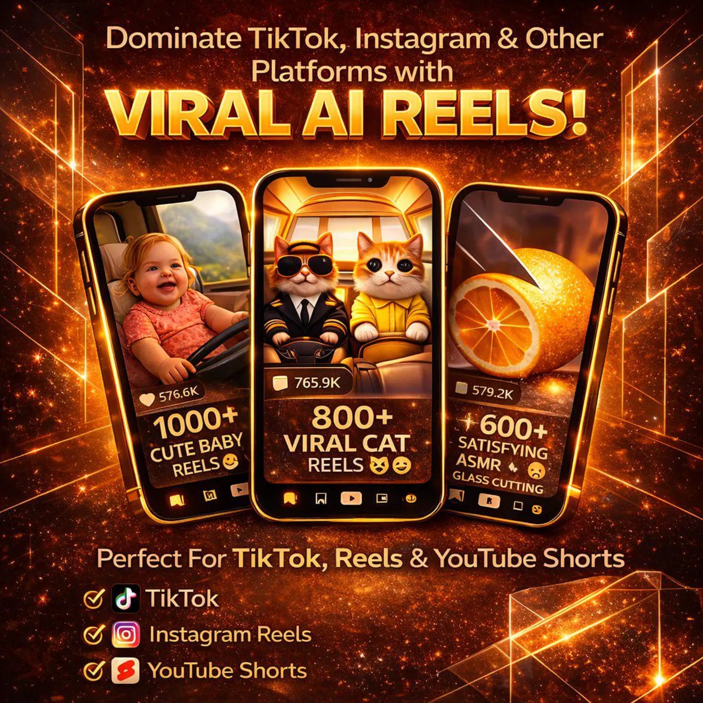 2400+ PLR MRR Viral AI Reels Baby, Cat, Asmr Digital Download Mega Bundle