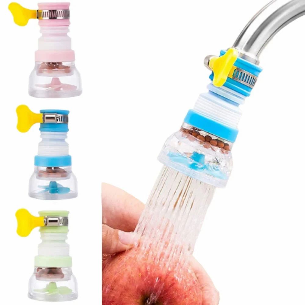 Water Faucet for Kitchen Sink 360 Rotating Water Saving Adjustable Splash Regulator Multicolor