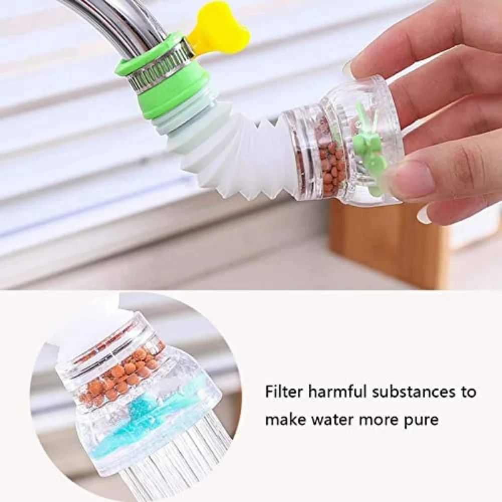 Water Faucet for Kitchen Sink 360 Rotating Water Saving Adjustable Splash Regulator Multicolor