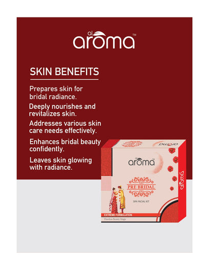 Alaroma Pre Bridal Glow Spa Facial Kit — Bridal Radiance & Deep Skin Nourishment for All Skin Types (125 gm & 290 gm)