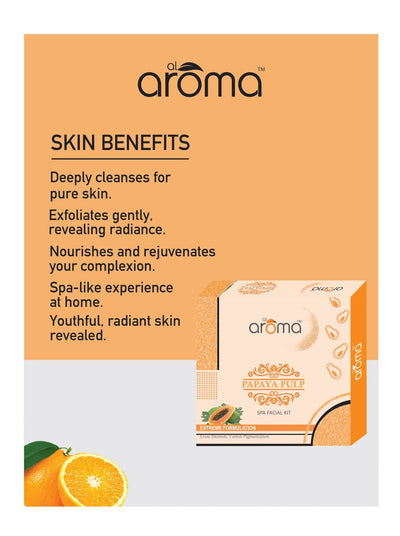 Alaroma Papaya Pulp Spa Facial Kit — Blemish Control & Skin Brightening Treatment (125 gm & 290 gm)