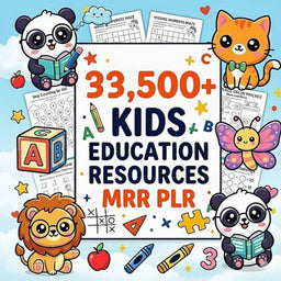 10,000+ Coloring Pages Mega Bundle PLR Kids & Adults