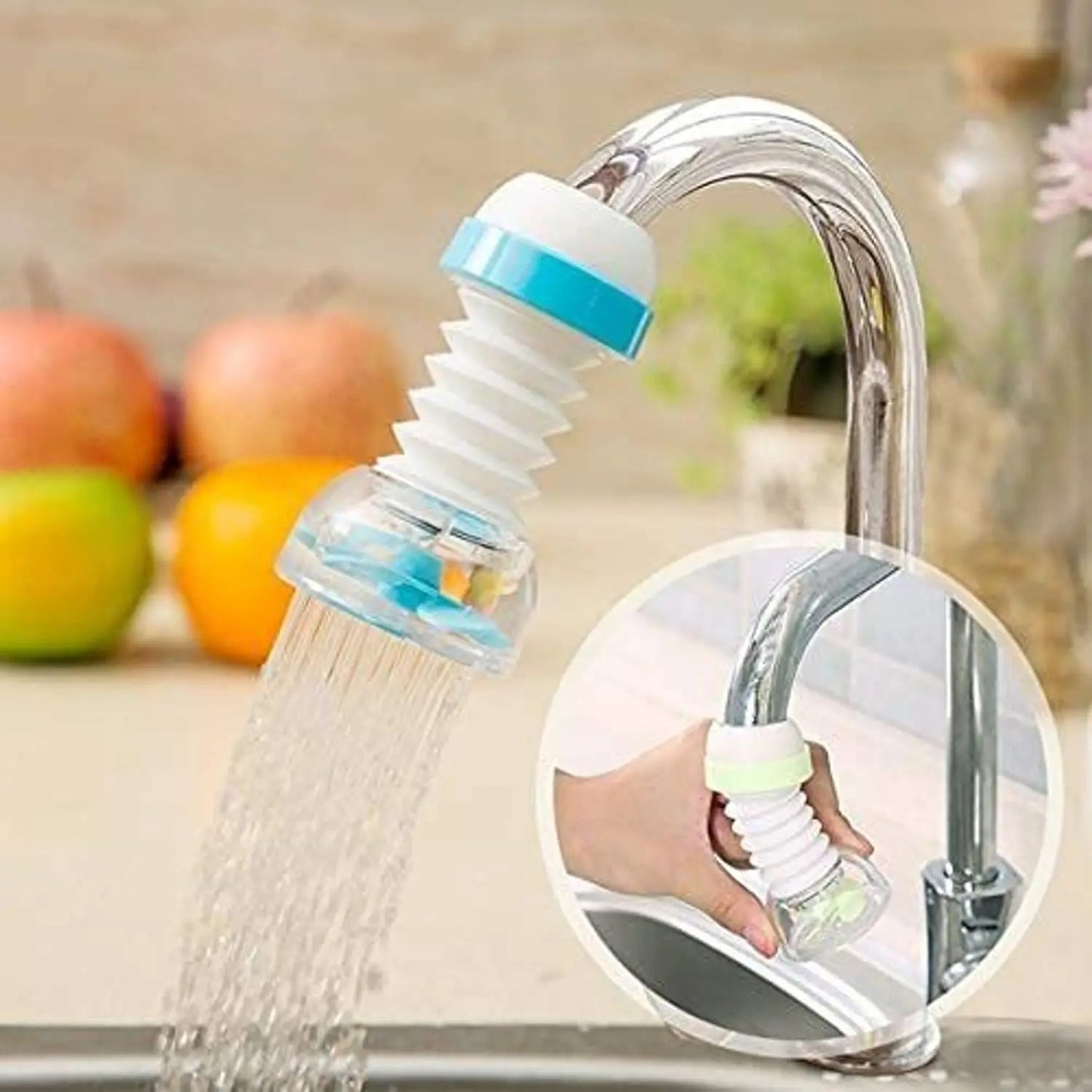 Water Faucet for Kitchen Sink 360 Rotating Water Saving Adjustable Splash Regulator Multicolor