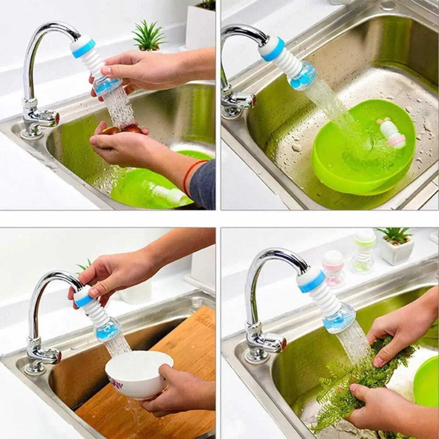 Water Faucet for Kitchen Sink 360 Rotating Water Saving Adjustable Splash Regulator Multicolor