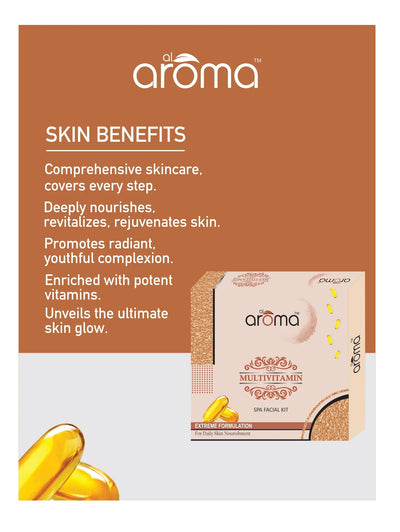 Alaroma Multivitamin Spa Facial Kit — Skin Revitalizing & Nourishing Treatment for a Healthy Glow (125 gm & 290 gm)
