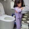 Foldable Commode Seat for Kids - Toddler Toilet Seat Adapter, Fits Standard Toilets, Boys & Girls 1+ Years (Yellow/Blue)