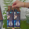 Solar Rechargeable Camping Light Bulb - USB-C, 3 Modes Warm White, Hanging Tent Lamp for Hiking & Emergencies